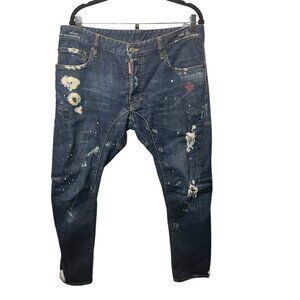 Dsquared2 Distressed Paint-Splatter Jeans Size 52